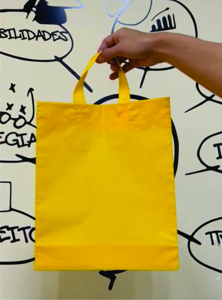 Sacola plastica alça fita